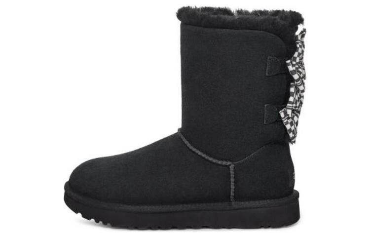 Угги женские UGG Checkered Bow, черный