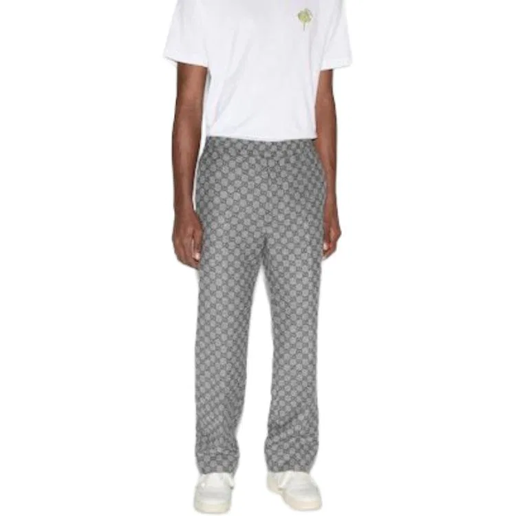 Повседневные брюки GUCCI Gg Flannel Pant, фланель, серый — фото 4