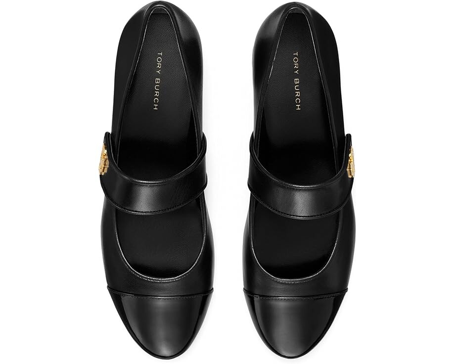 Туфли на плоской подошве Tory Burch Cap-Toe Mary Jane Heel Ballet 25mm, цвет Perfect Black/Perfect Black — фото 2