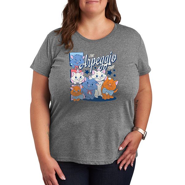 

Футболка The Aristocats The Arpeggio Tour, plus size Disney, Heather Gray