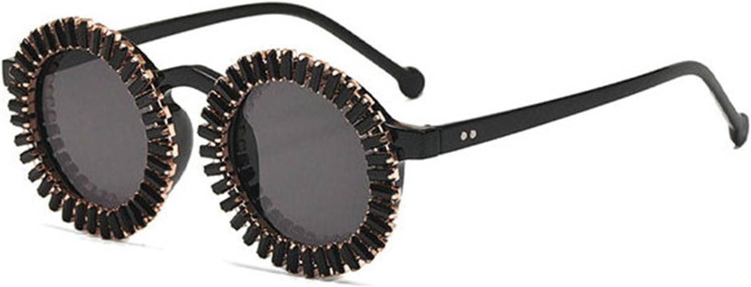 

Willochra Модные солнцезащитные очки со стразами, женские солнцезащитные очки с кристаллами и бриллиантами, разноцветные круглые солнцезащитные очки с блестками, Black