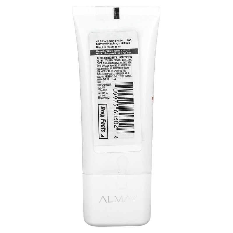 Almay, Smart Shade, макияж под тон кожи, SPF 15, оттенок 200 светлый и средний, мина, 30 мл (1 жидк. унция) — фото 2