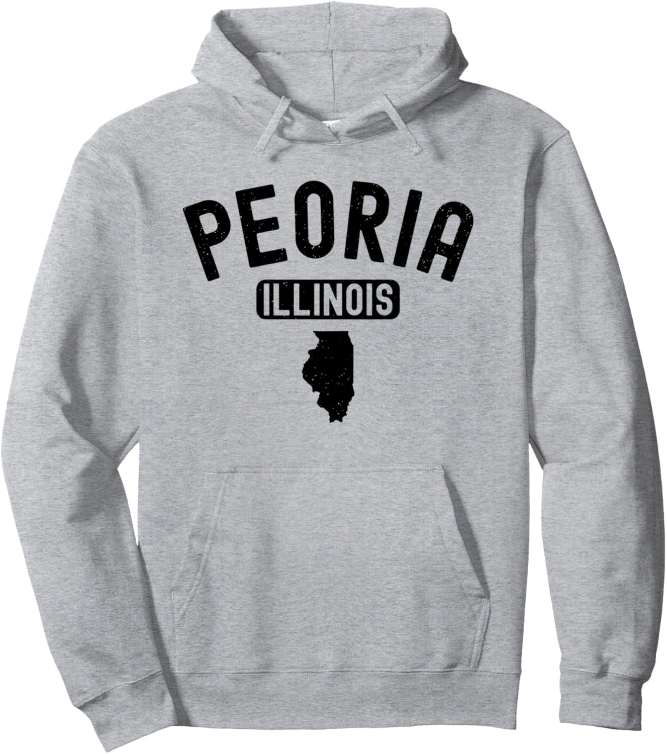 

Худи Peoria Illinois Retro Chicago Retro Vintage 309 Springfield Retro Illinois Tees, серый