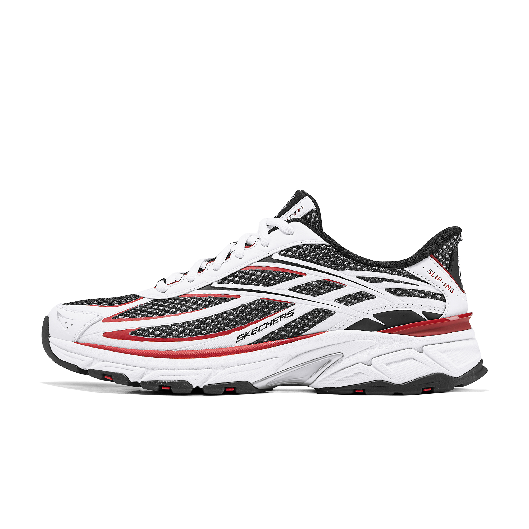 

Skechers Низкие повседневные туфли Silver Wing Cushioning, белые, мужские