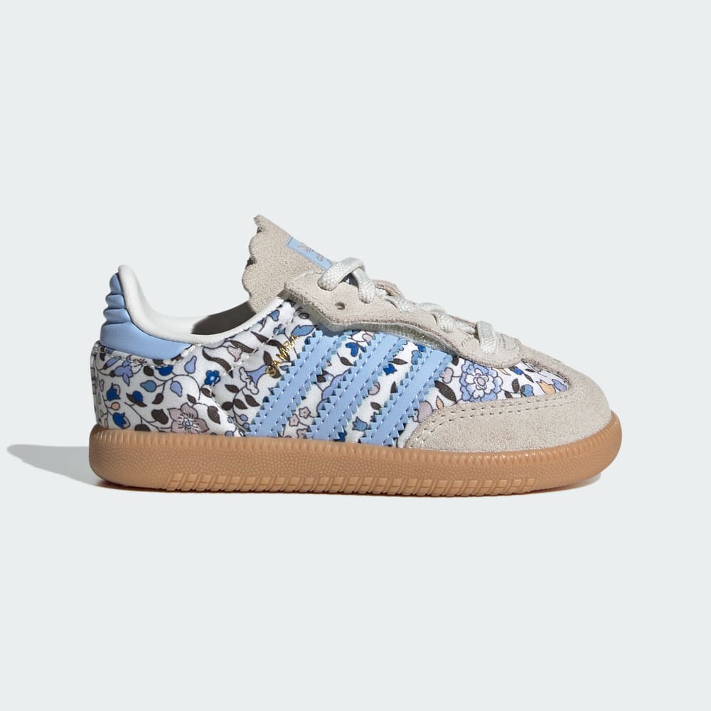 

Кроссовки Adidas Samba OG X Liberty London Elastic Lace Shoes Kids, цвет Blue/Off White/Gum