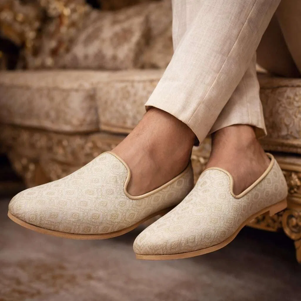 Сандалии мужские традиционные индийские, светло-золотой Shoe Bazar — фото 2