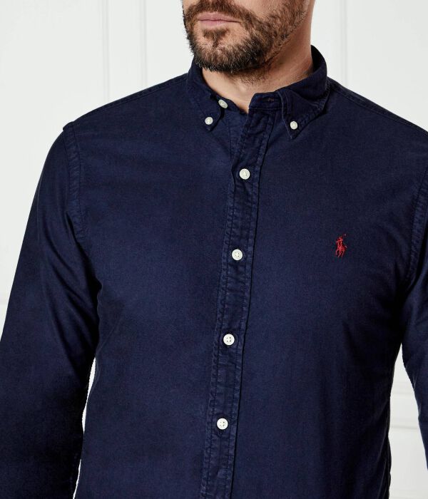 Рубашка мужская Polo Ralph Lauren джинсовая, синий — фото 4