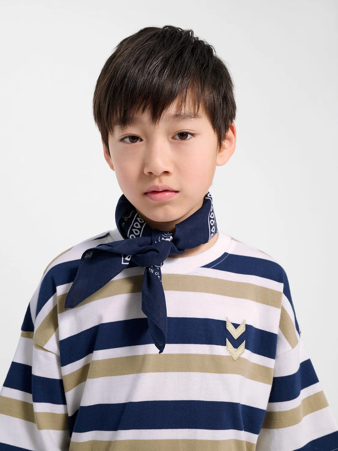 Футболка в полоску Hummel, medieval blue — фото 4