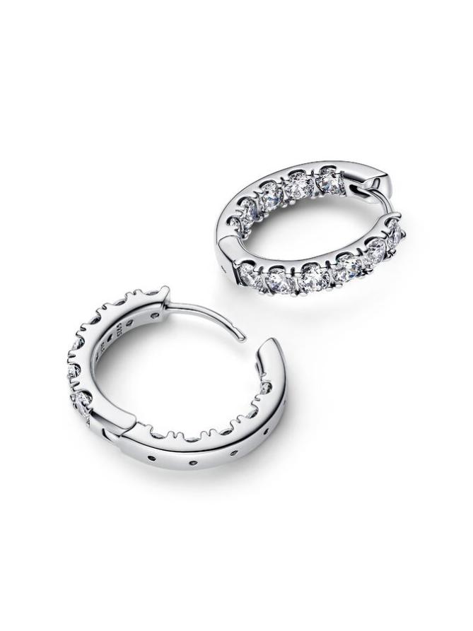 

Серьги Pandora Sparkling Row Eternity Hoop Earrings, стерлинговое серебро
