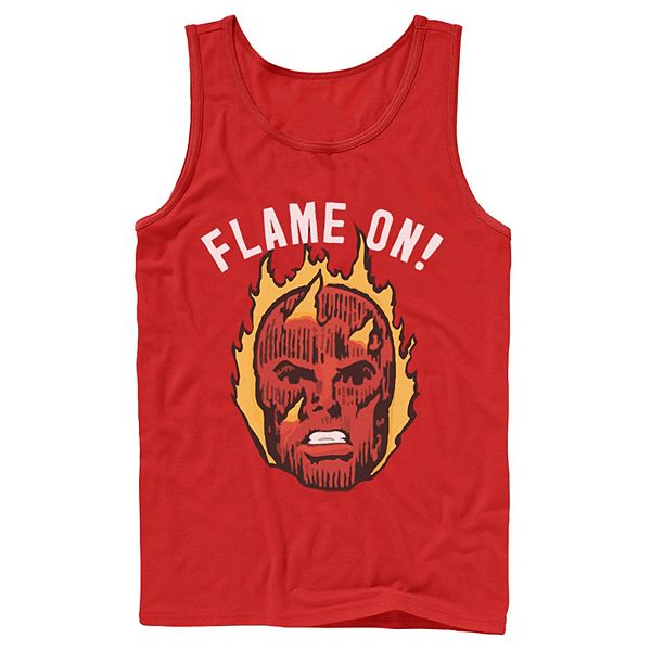 

Мужская футболка с портретом Человека-факела из Фантастической четверки Marvel