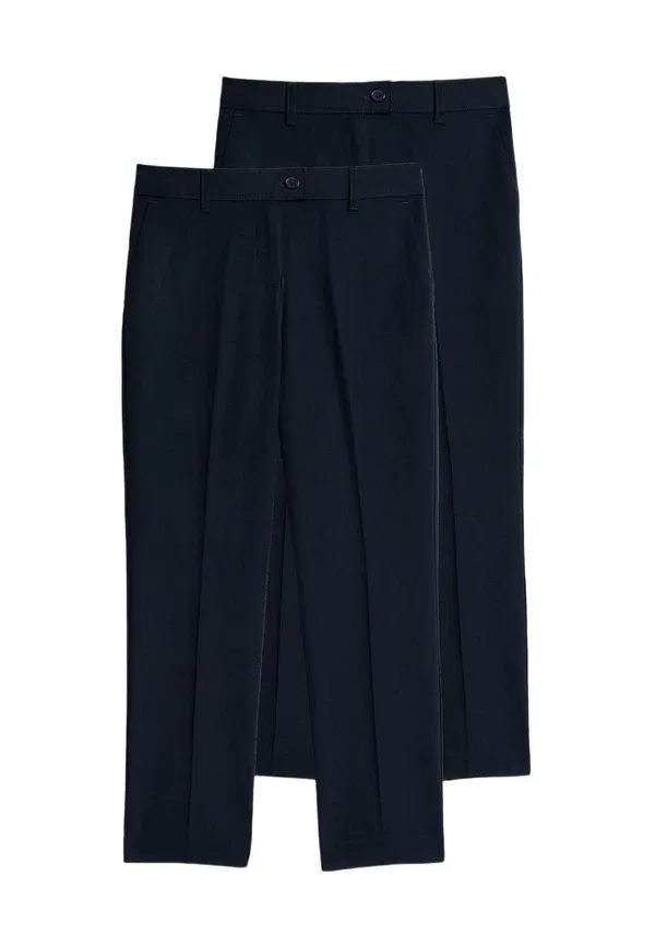 Брюки зауженные 2Pk slim adj trousers Marks & Spencer, темно-синий