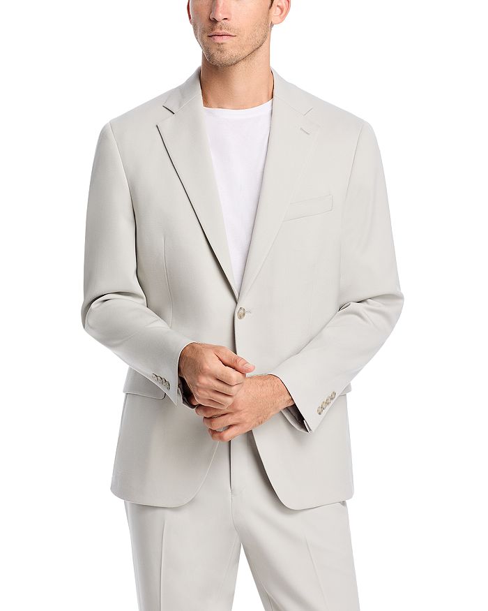 

Пиджак из эластичной шерсти неструктурированного покроя Slim Fit Vince, коричневый/бежевый