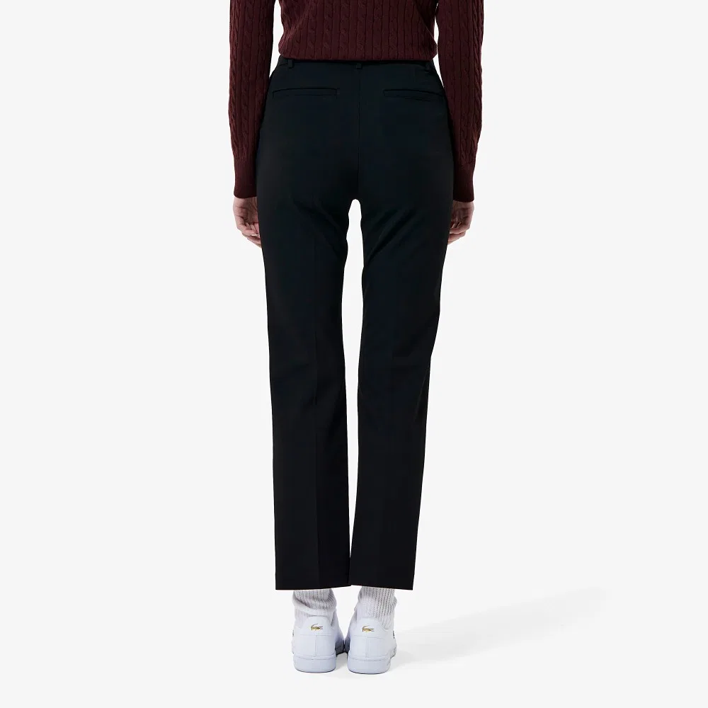 Брюки женские Lacoste полуклеш, черные — фото 3