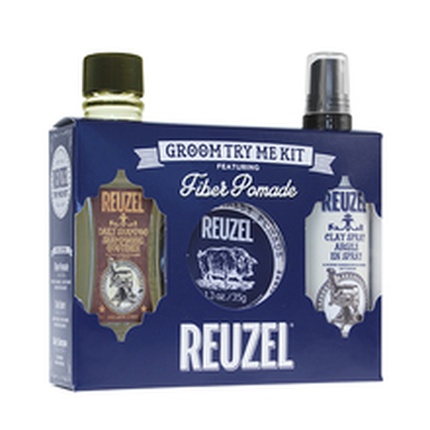 

Fiber Pomade Groom Try Me Kit — подарочный набор средств по уходу за волосами для мужчин Reuzel
