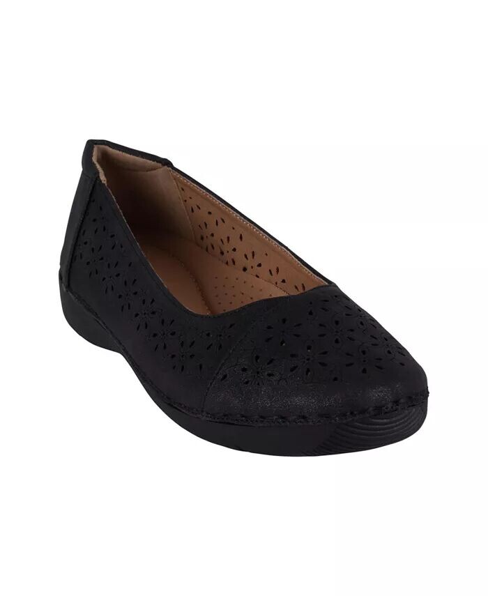 Женские туфли на плоской подошве Nysha с лазерной резкой GC Shoes, черный