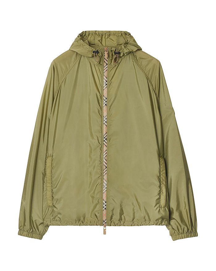 

Капюшонная нейлоновая куртка Burberry, зеленый