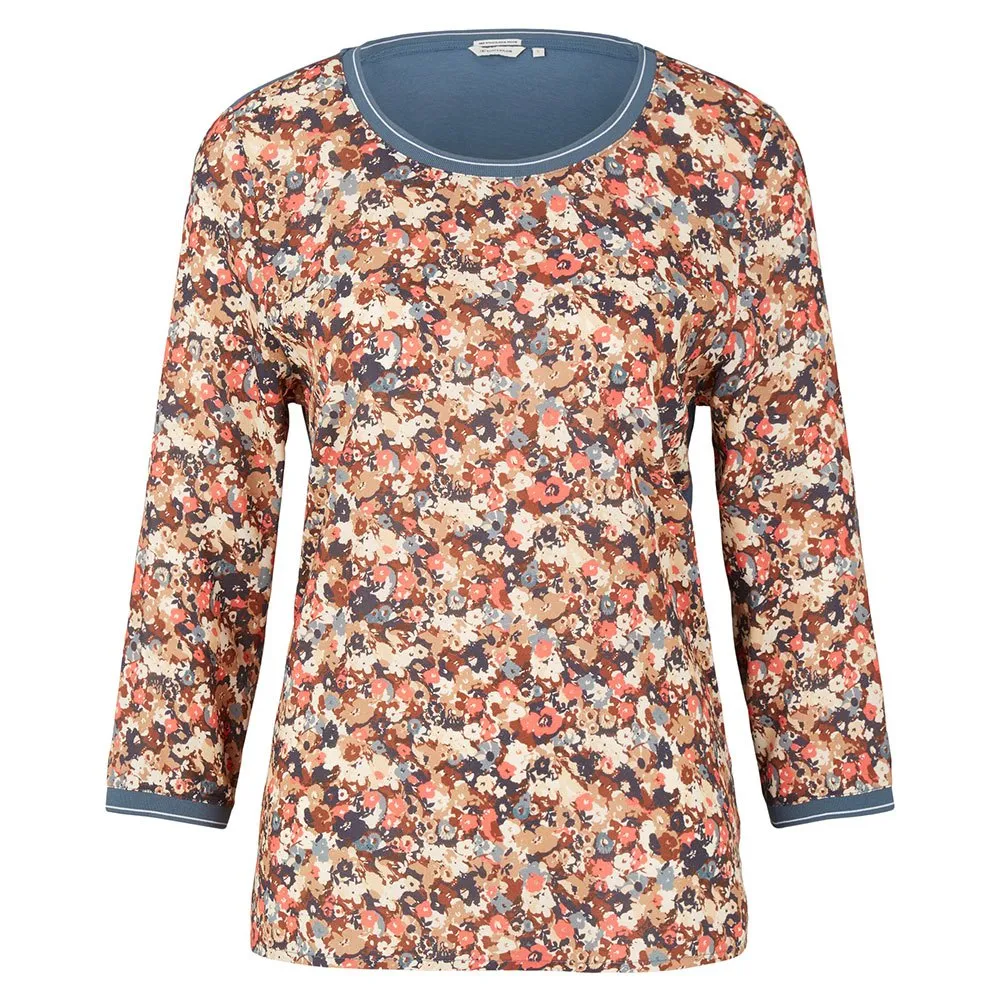 

Футболка Tom Tailor Fabric Mix 1032698 Long sleeve, разноцветный