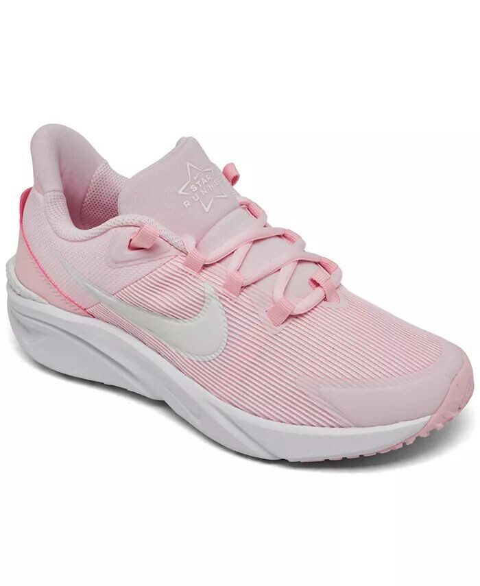 

Повседневные кроссовки Big Girls Star Runner 4 от Finish Line Nike, розовый