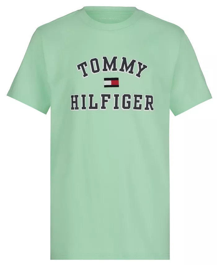 

Футболка с коротким рукавом в стиле варерсити для малышей и мальчиков Tommy Hilfiger, зеленый