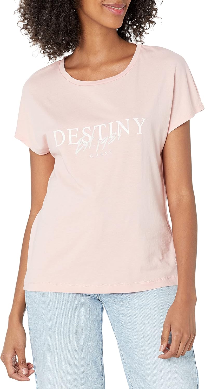 

GUESS Женская Футболка Francine Relaxed с коротким рукавом, Pretty In Pink