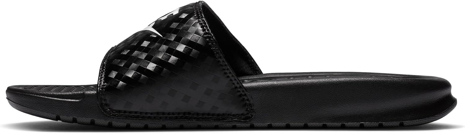 Женские шлепанцы Nike Benassi Just Do It, черно-белый — фото 4