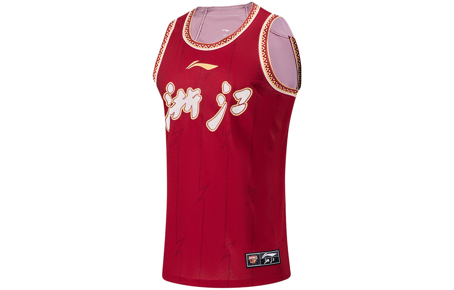 

LINING Майка баскетбольная мужская CBA Collection Professional Basketball Collection Zhejiang Red