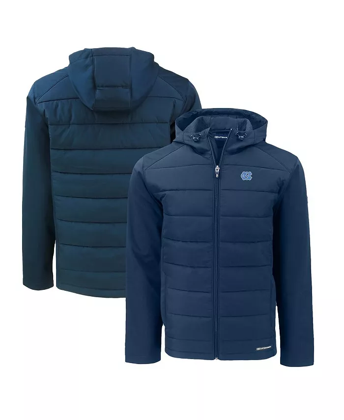 

Мужская синяя гибридная худи-куртка с молнией North Carolina Tar Heels Evoke Softshell Cutter & Buck