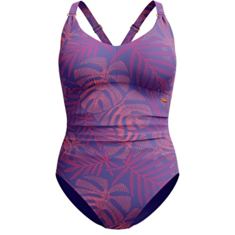 

Купальник женский утягивающий с принтом и V-образным вырезом, 1 шт. Speedo, цвет hapuna blue