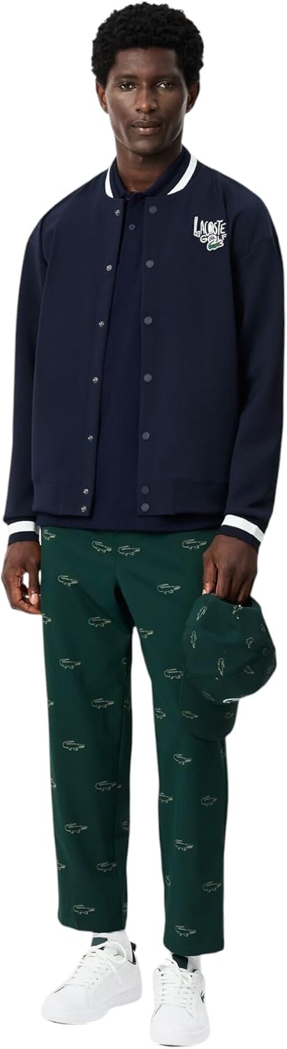 Мужская поло для гольфа Lacoste Sport Classic Fit с защитой от ультрафиолета, Navy Blue/Navy Blue — фото 4