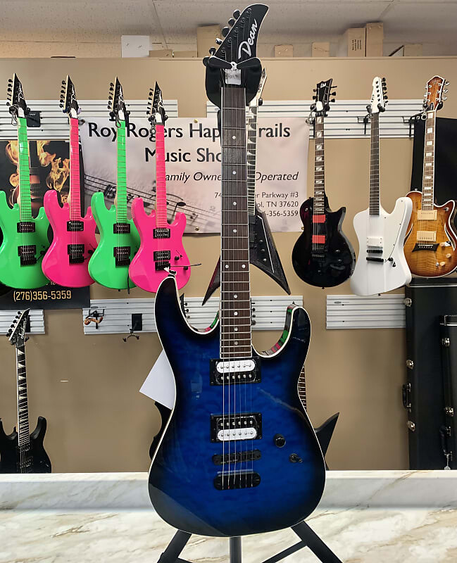 

Электрогитара Dean MDX Electric Guitar, Quilt Maple, Trans Blue Burst Finish, Model MDX QM TBB