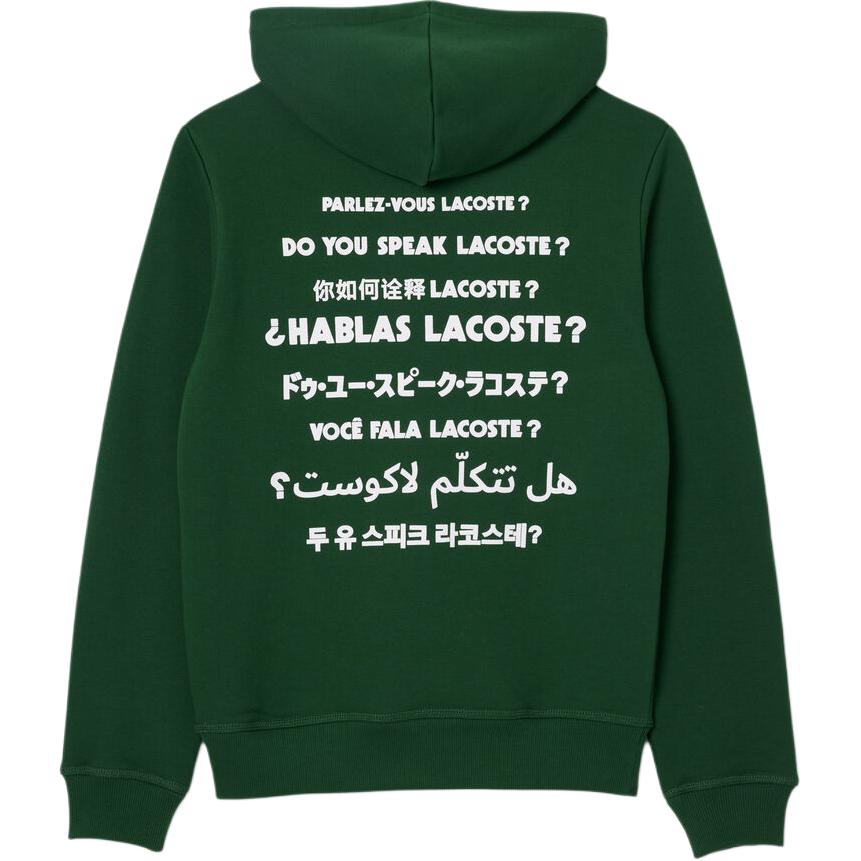 Хлопковая толстовка с принтом-слоганом LACOSTE, зеленый — фото 3