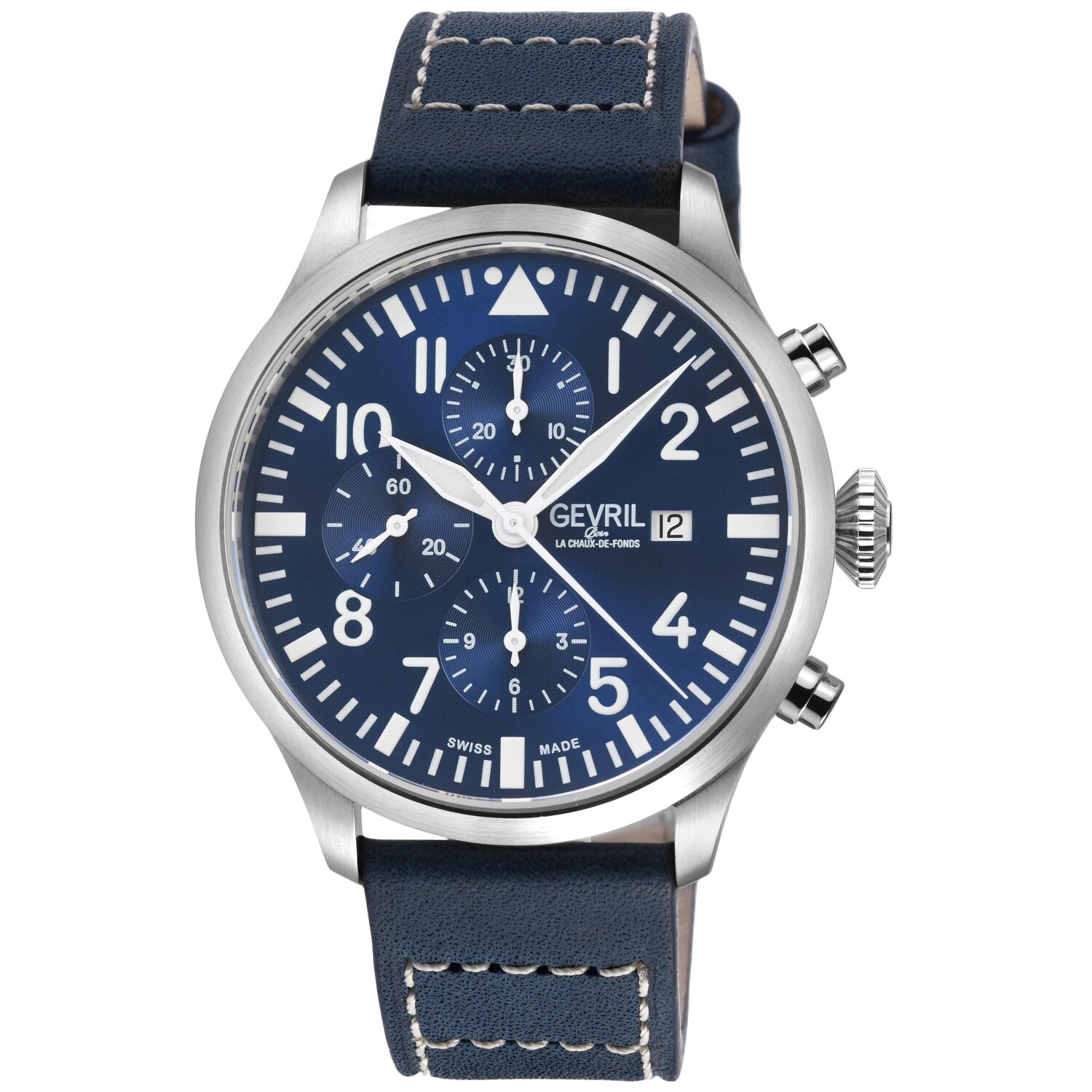 

Часы Gevril Vaughn Chronograph ETA 7750, синий