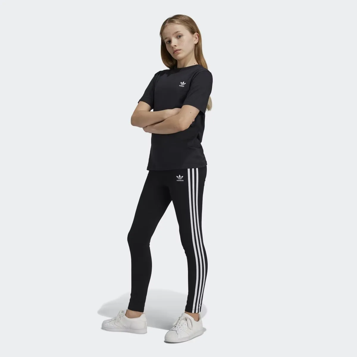 

Леггинсы для девочек Adidas Originals Леггинсы Adicolor, чёрный