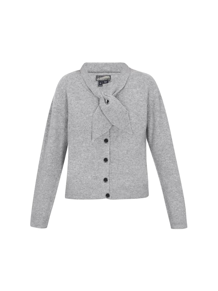 

DreiMaster Женский кардиган серого меланжевого цвета