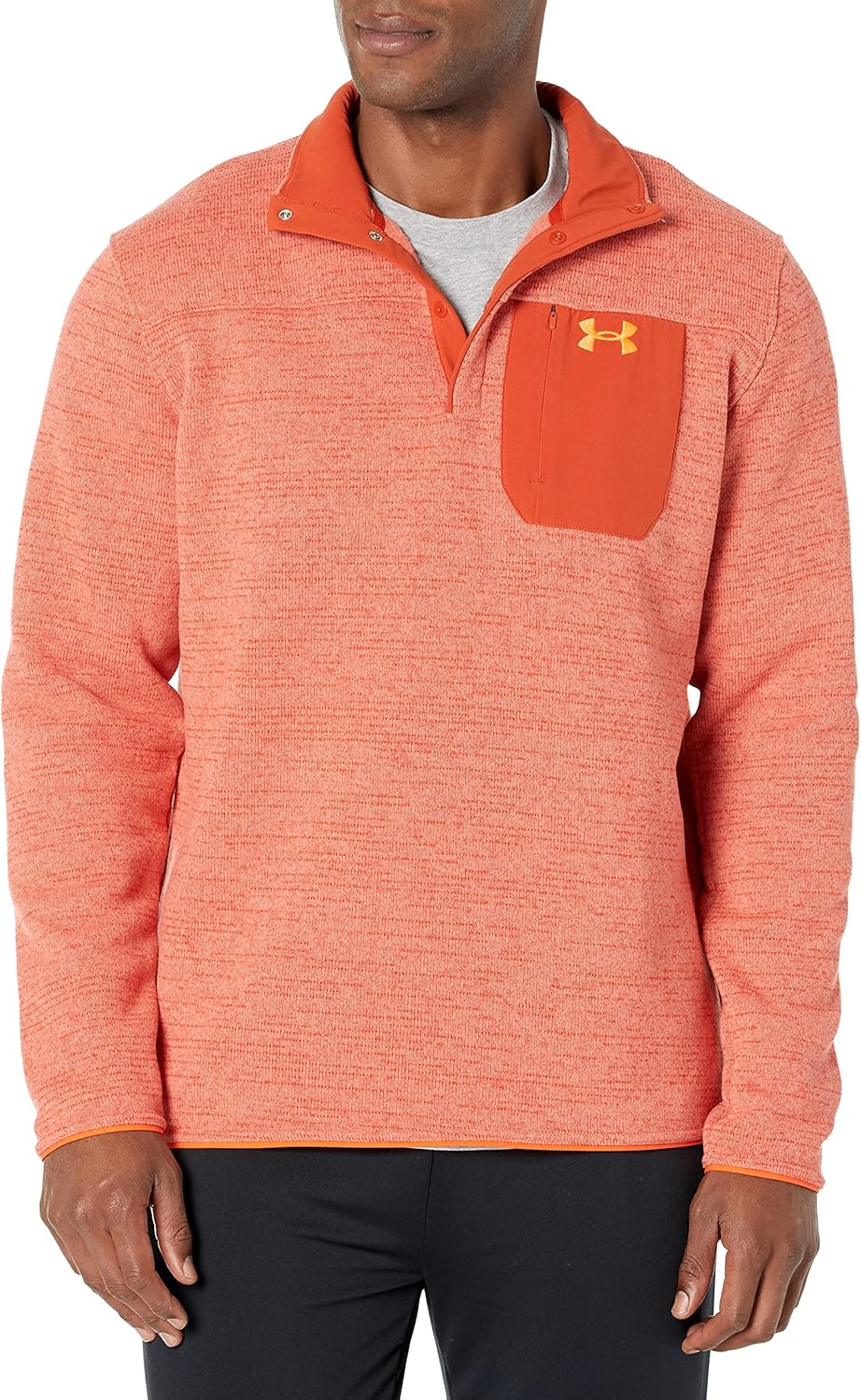 

Under Armour мужская футболка Specialist Henley 2.0, (829) Papaya Medium Heather/Orange Ember/Panic Orange, Оранжевый, Under Armour мужская футболка Specialist Henley 2.0, (829) Papaya Medium Heather/Orange Ember/Panic Orange
