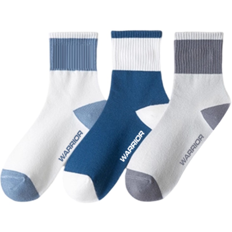 

Унисекс носки Mid Calf WARRIOR, experience 3 pack (белый+темно-синий+светло-серый)