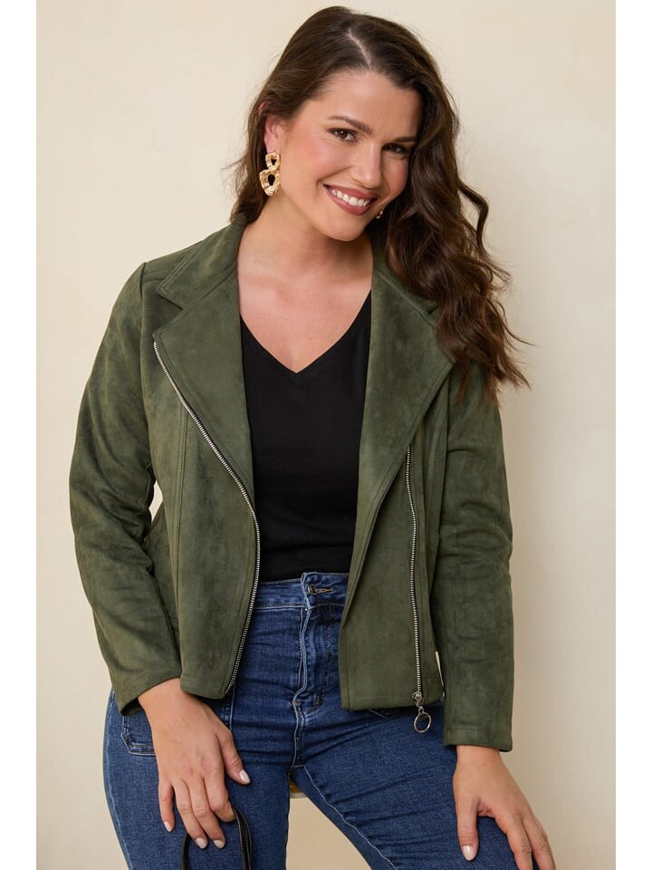 

Кожаная куртка Curvy Lady Kunstlederjacke, хаки