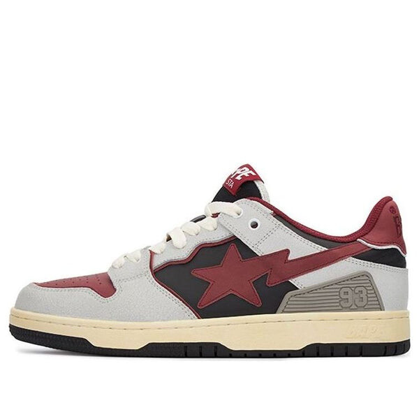 Кроссовки sk8 sta #4 'red off white' A Bathing Ape, серый