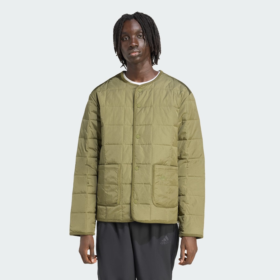 Куртка межсезонная ADIDAS ORIGINALS Quilted, оливковый — фото 2