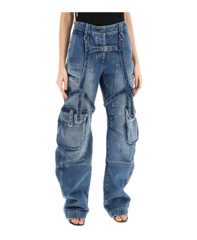 

Джинсы свободного кроя Off White, синий