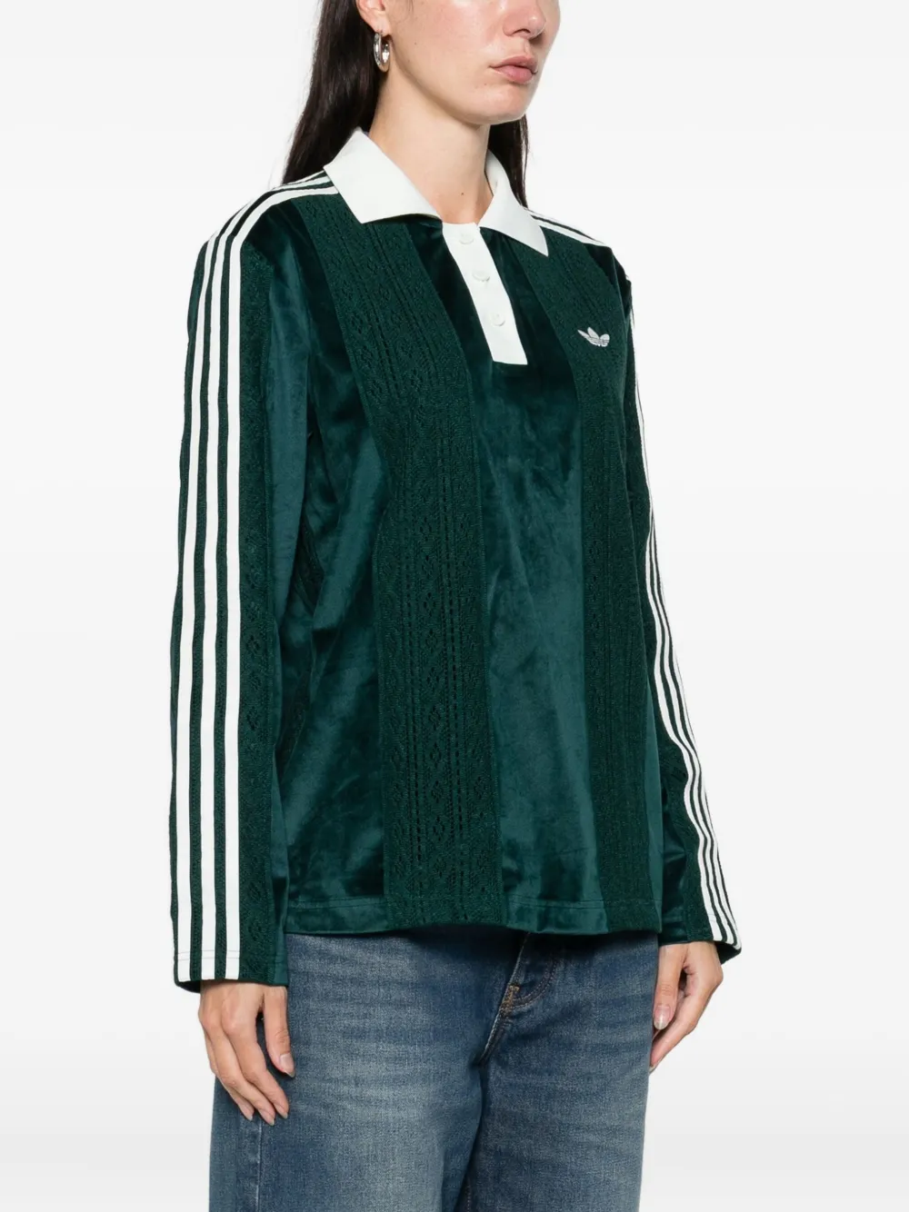 Зимнее футбольное поло Adidas, зеленый — фото 3