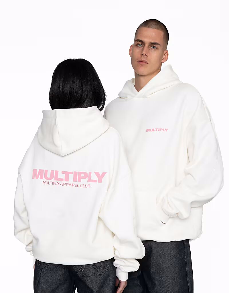 

Multiply Apparel - Multiply - Толстовка свободного кроя в цвете Snow White