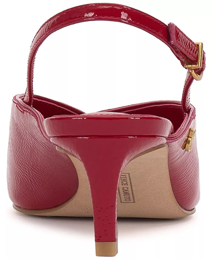 Женские туфли-лодочки Kylien с острым носом и ремешком на пятке Vince Camuto, красный — фото 3