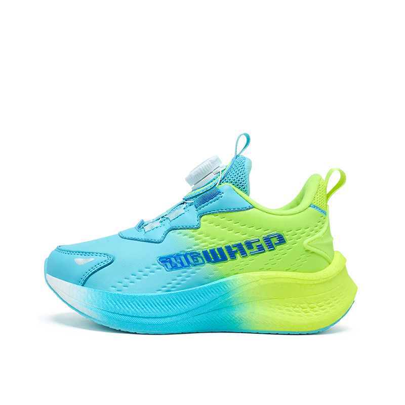 

Легкие дышащие беговые кроссовки с амортизацией для детей и подростков Run Lightly Rebound BIG WASP, синий зеленый[fall winter waterproof leather surface thin cotton]