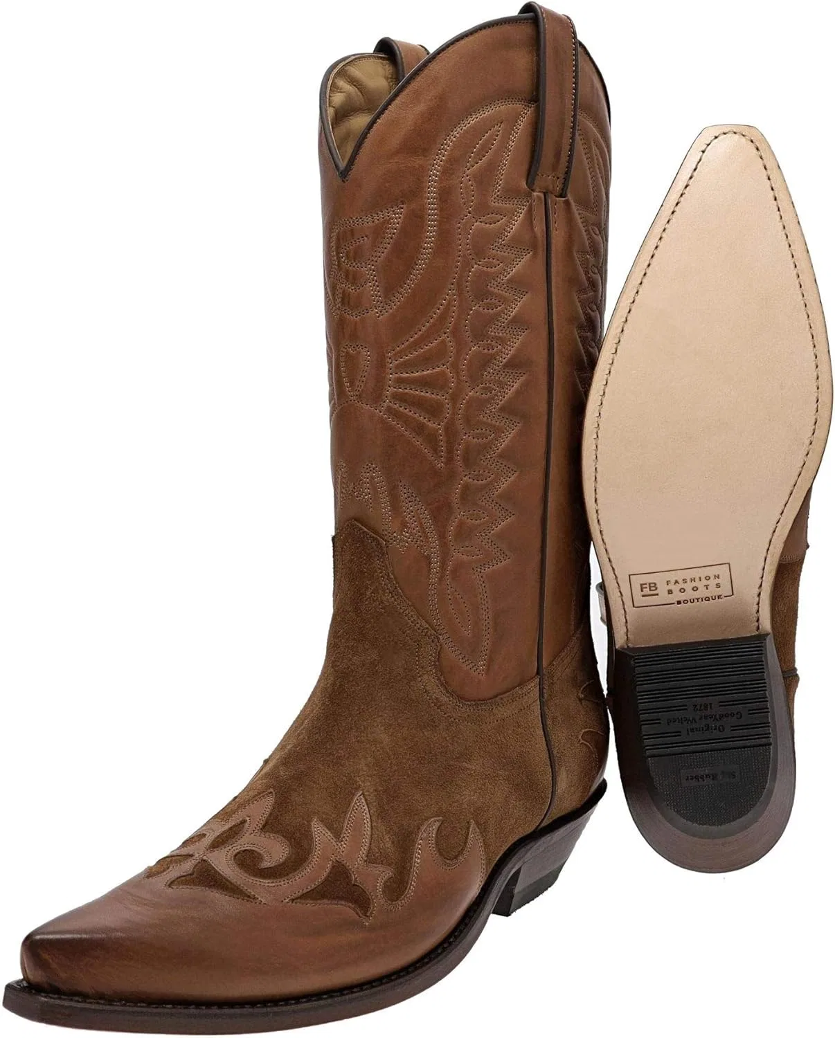 FB Fashion Boots Carlos Ковбойские ботинки унисекс Коньячные ботинки в стиле вестерн Кожаные ботинки Коричневые — фото 4