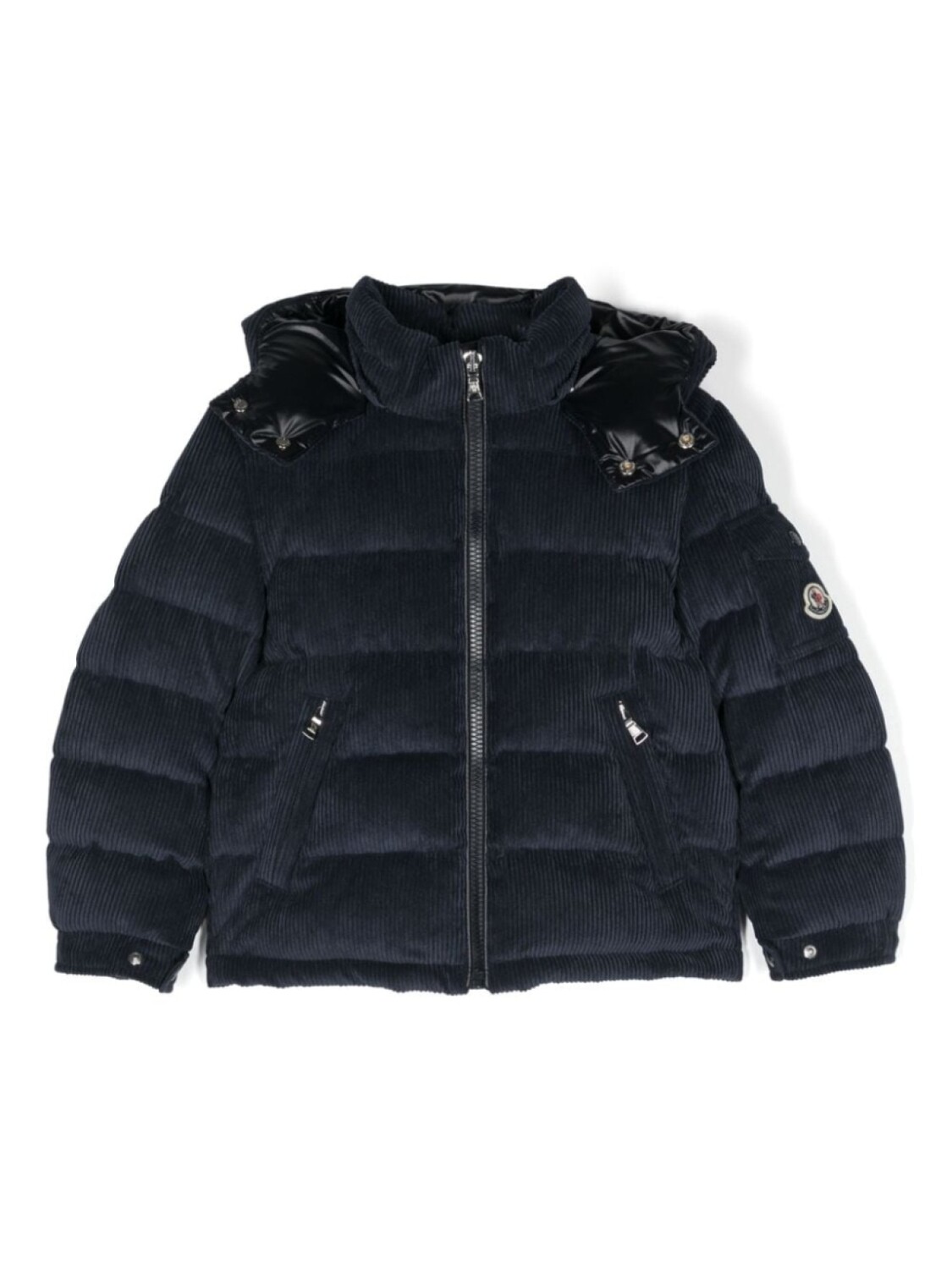 

Moncler Enfant вельветовый пуховик Aiman, синий