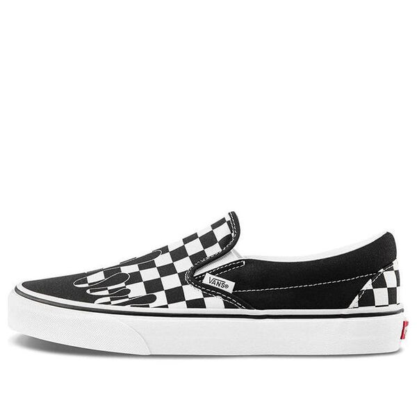 

Кроссовки classic slip-on 'paint drip checkerboard' Vans, черный