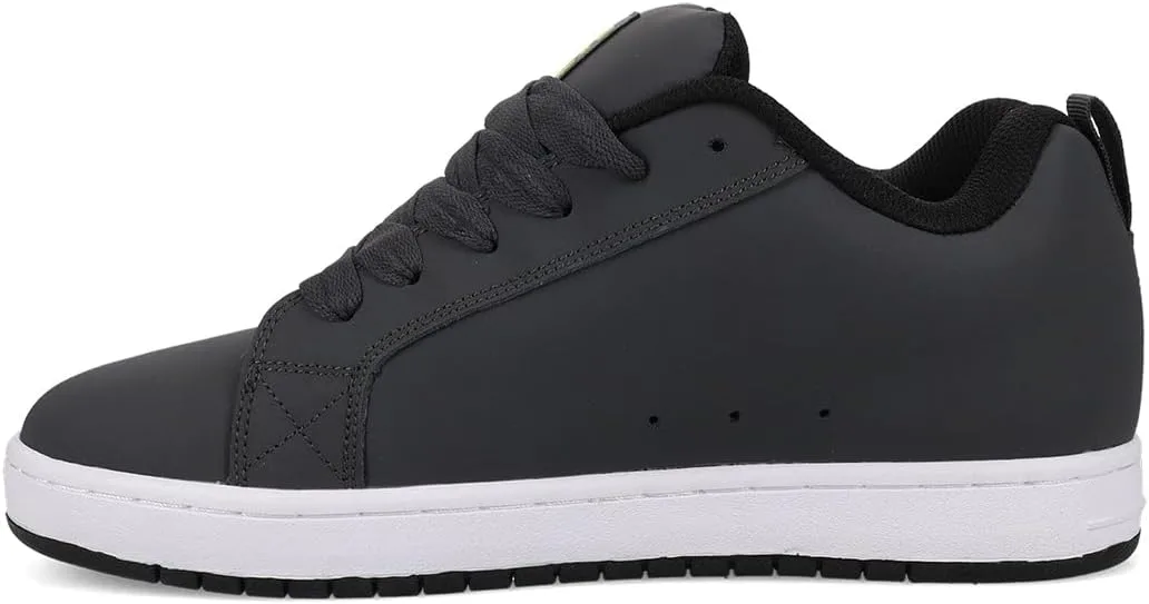 Мужские кожаные кроссовки DC Shoes Court Graphic, черный/зеленый/серый — фото 3