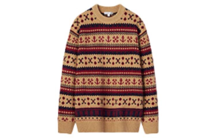 

Свитер унисекс темно-бежевый Uniqlo, темно-бежевый