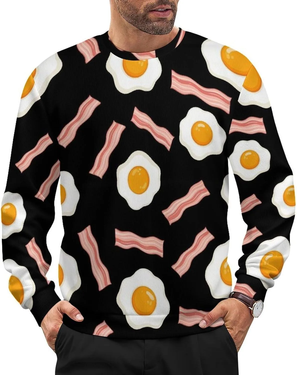 

Мужской повседневный свитер-пуловер с длинным рукавом для зимы VAFZASC